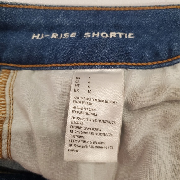 American Eagle Hi Rise Shortie Distressed Shorts 6 - Picture 2 of 5
